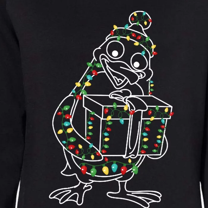 Santa Penguin Christmas Tree Light Pajama Xgiftmas Gift Womens California Wash Sweatshirt