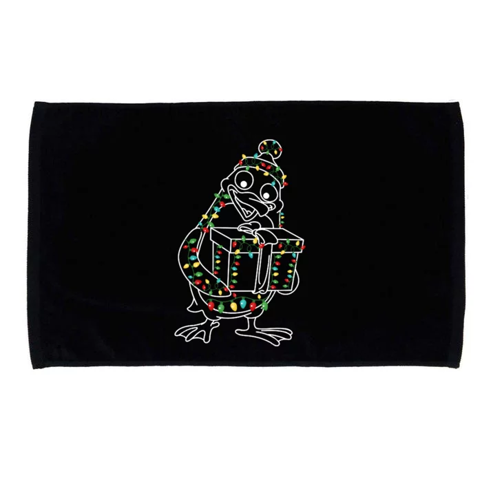 Santa Penguin Christmas Tree Light Pajama Xgiftmas Gift Microfiber Hand Towel