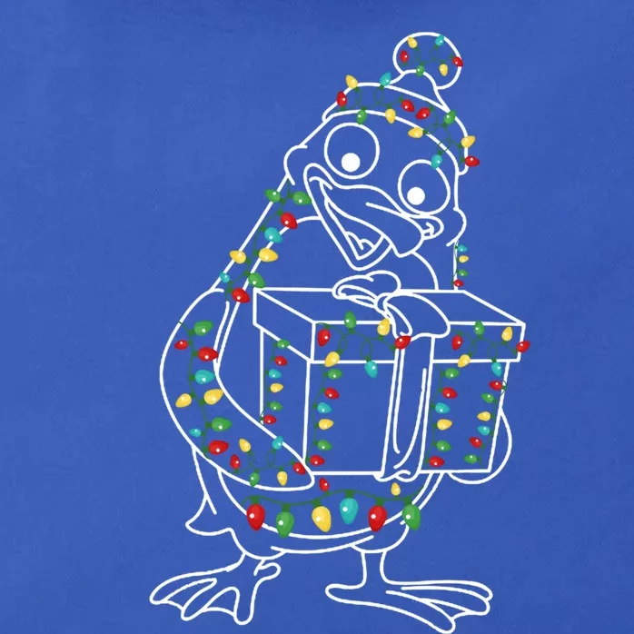 Santa Penguin Christmas Tree Light Pajama Xgiftmas Gift Zip Tote Bag