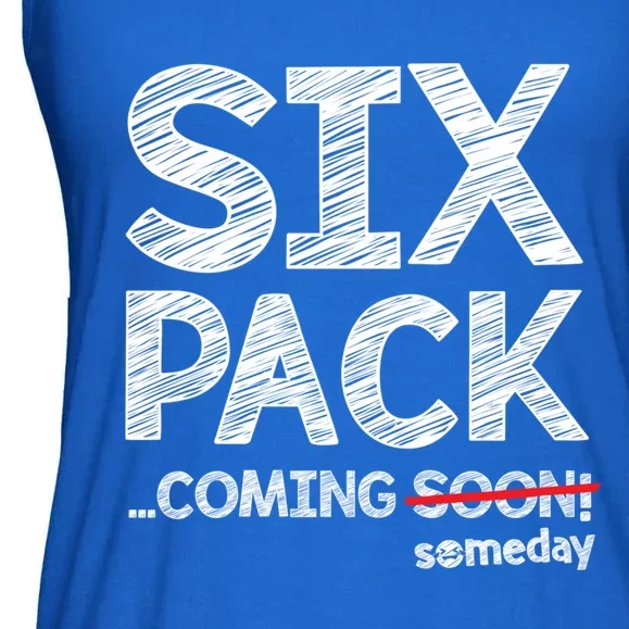 Six Pack Coming Soon Someday Cute Gift Ladies Essential Flowy Tank