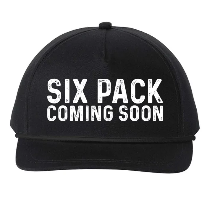 Six Pack Coming Soon Funny Gym Fitness Gift Snapback Five-Panel Rope Hat