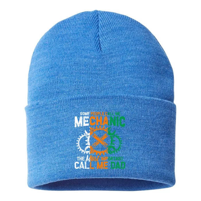 Some People Call Me Mechanic The Most Important Call Me Dad Gift Sustainable Knit Beanie