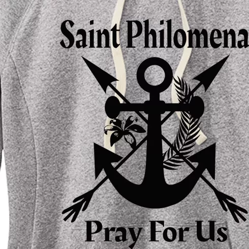 Saint Philomena Catholic St Anchor Image Lily Arrows Women's Fleece Hoodie