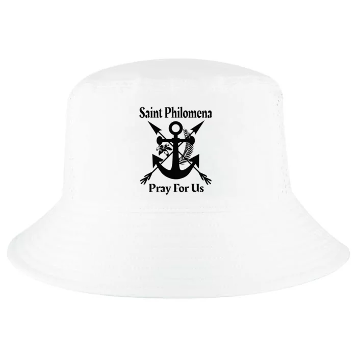 Saint Philomena Catholic St Anchor Image Lily Arrows Cool Comfort Performance Bucket Hat