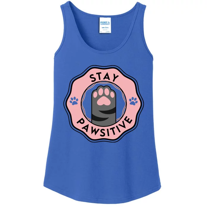 Stay Pawsitive Cat Stay Pawsitive Cute Gift Ladies Essential Tank