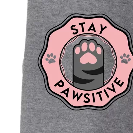 Stay Pawsitive Cat Stay Pawsitive Cute Gift Doggie 3-End Fleece Hoodie