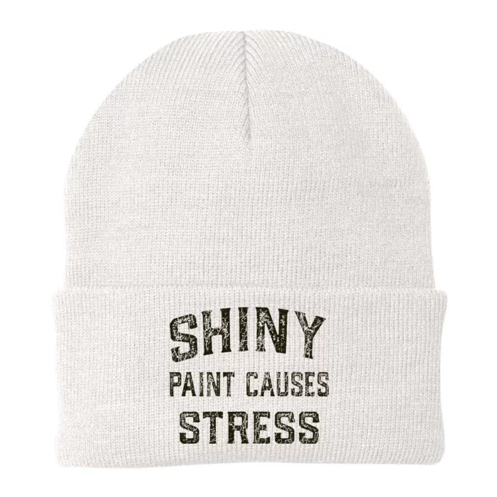 Shiny Paint Causes Stress Rat Rod Rules Automotive Knit Cap Winter Beanie