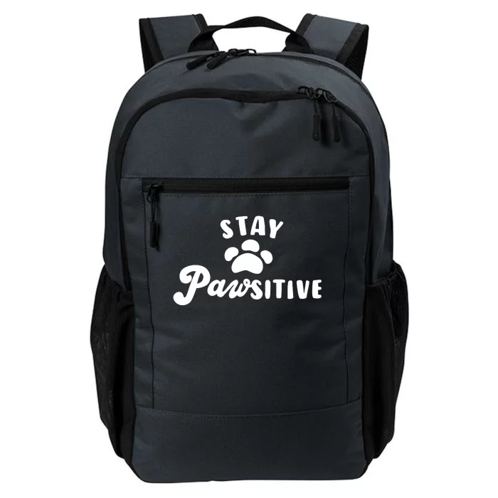 Stay Pawsitive Cute Dog Quote Daily Commute Backpack