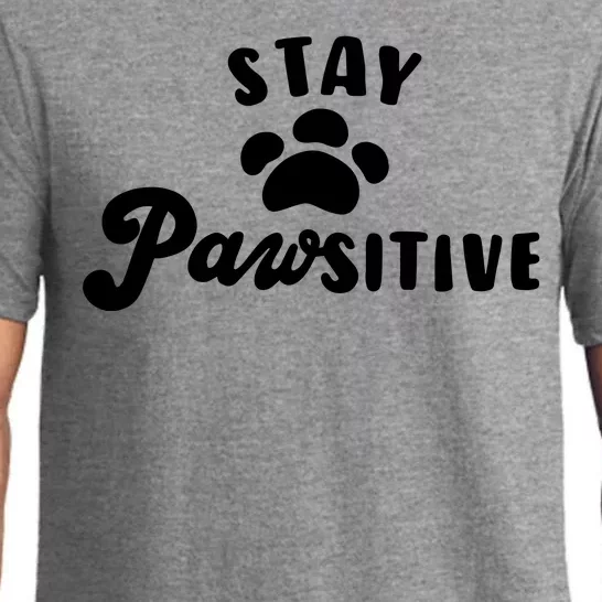 Stay Pawsitive Cute Dog Quote Pajama Set