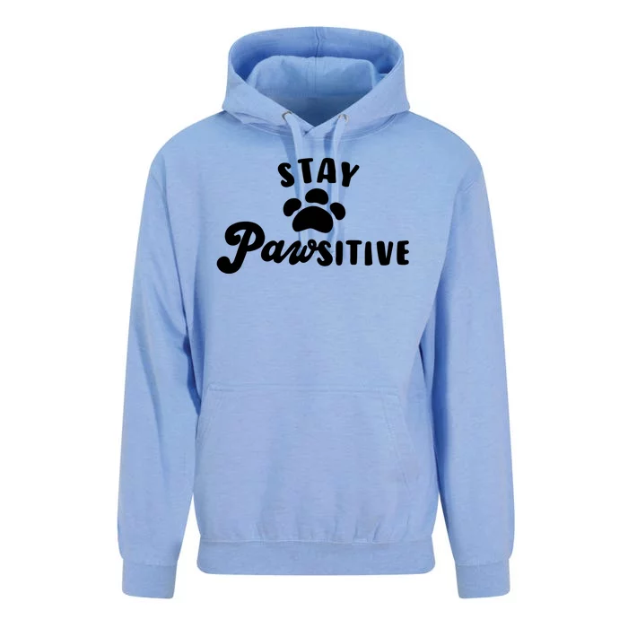 Stay Pawsitive Cute Dog Quote Unisex Surf Hoodie