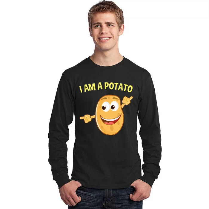 Spooky Potato Costume Simple Easy and Lazy Halloween Idea Tall Long Sleeve T-Shirt