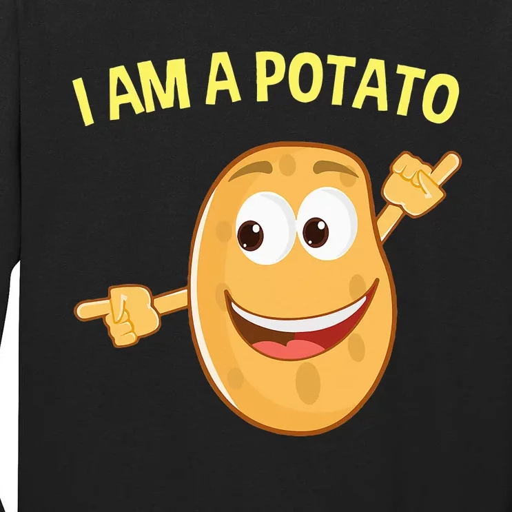 Spooky Potato Costume Simple Easy and Lazy Halloween Idea Tall Long Sleeve T-Shirt