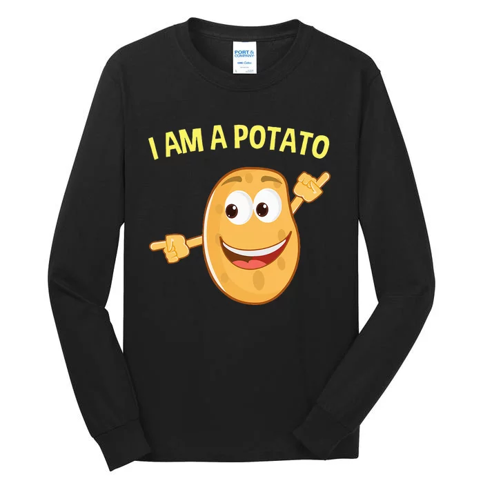 Spooky Potato Costume Simple Easy and Lazy Halloween Idea Tall Long Sleeve T-Shirt