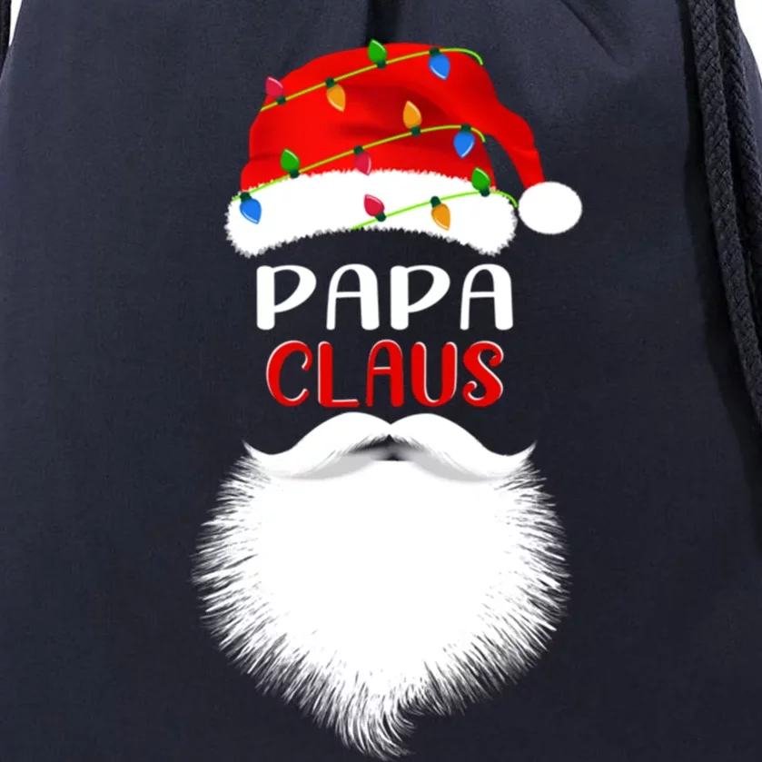 Santa Papa Claus Ugly Christmas Family Matching Pajama Great Gift Drawstring Bag