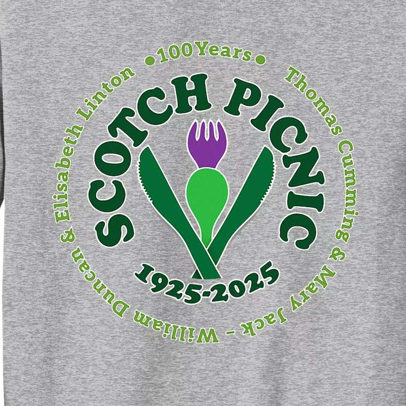 Scotch Picnic Clear Backgound Tall Sweatshirt