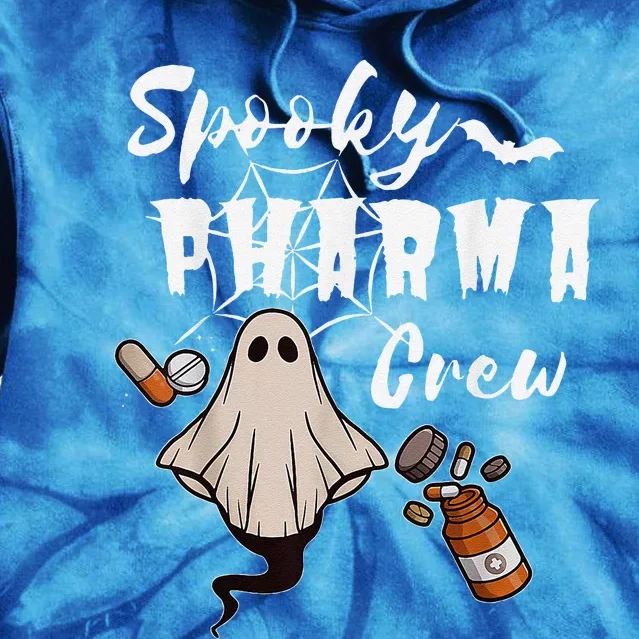 Spooky Pharma Crew Ghost Halloween Pharmacist Pharmacology Tie Dye Hoodie