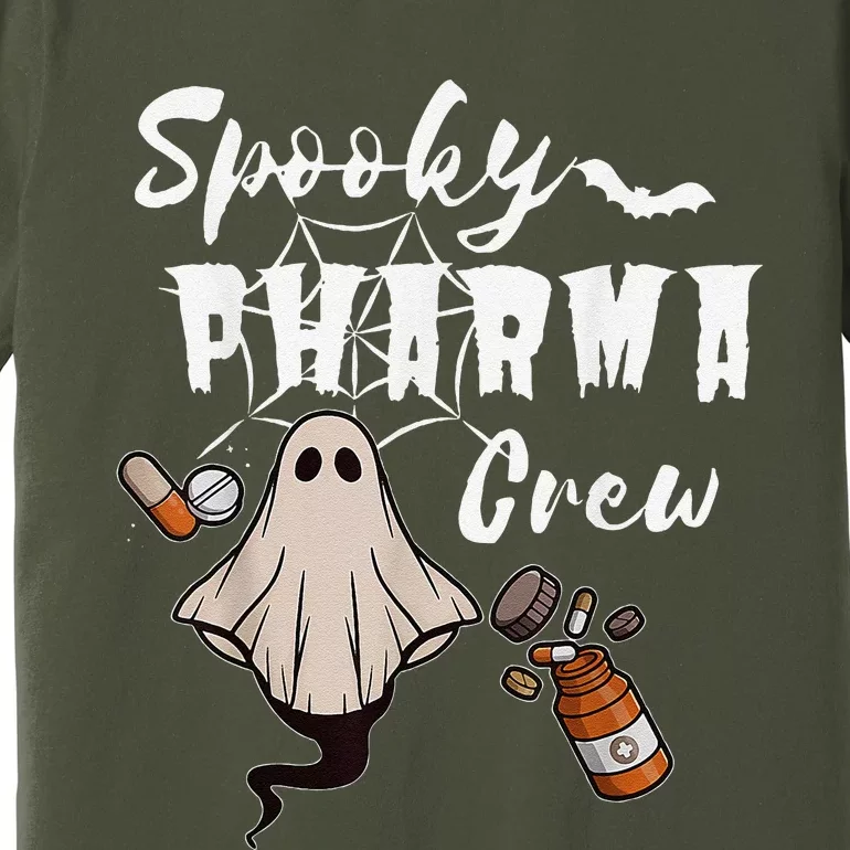 Spooky Pharma Crew Ghost Halloween Pharmacist Pharmacology Premium T-Shirt