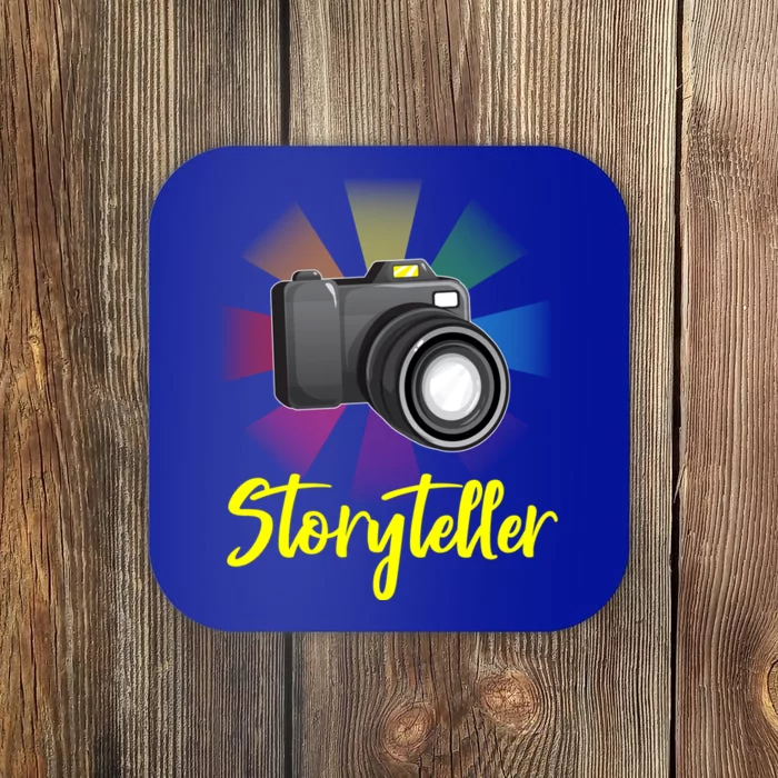 Storyteller Photographer Camera Photographing Funny Gift Coaster