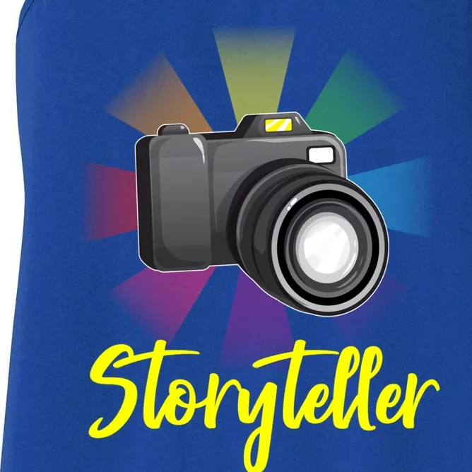 Storyteller Photographer Camera Photographing Funny Gift Women's Racerback Tank