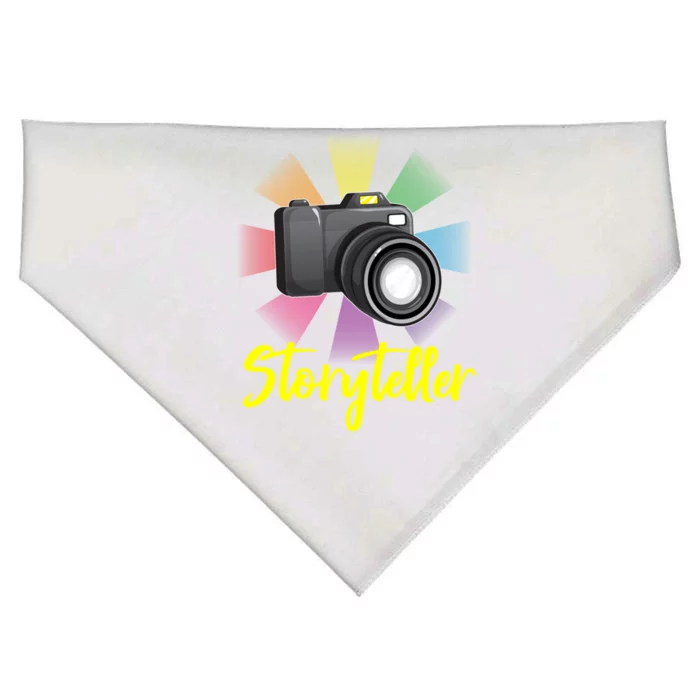 Storyteller Photographer Camera Photographing Funny Gift USA-Made Doggie Bandana