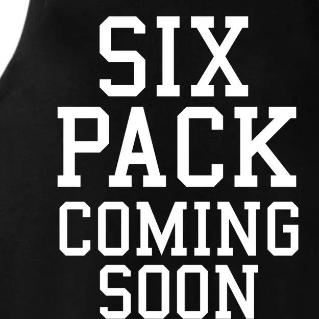 Six Pack Coming Soon Cool Gift Ladies Tri-Blend Wicking Tank