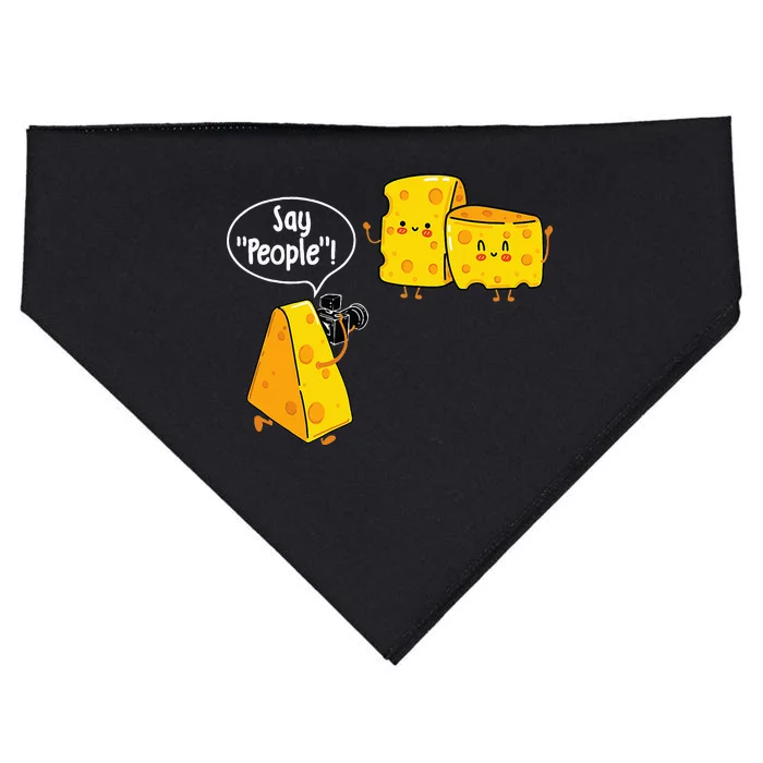 Say People Cheese Lover Food Dairy Milk Gouda Cheddar Brie USA-Made Doggie Bandana