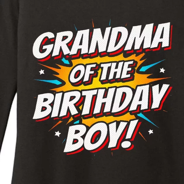 Superhero Party Comics Birthday Grandma Of Birthday Boy Womens CVC Long Sleeve Shirt