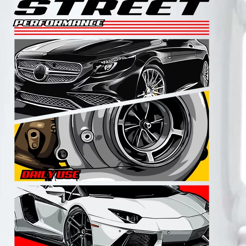 Street Performance Car Turbo Kit Design Black Color Changing Mug