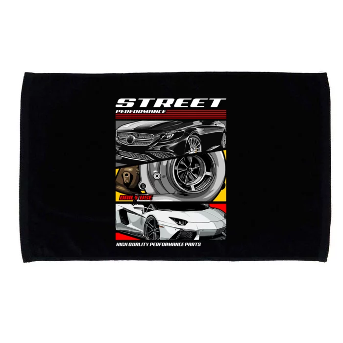 Street Performance Car Turbo Kit Design Microfiber Hand Towel