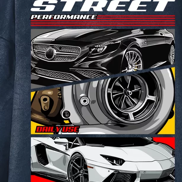 Street Performance Car Turbo Kit Design Hooded Wearable Blanket