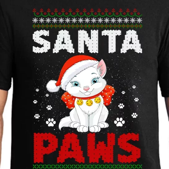 Santa Paws Cat Gift Pajama Set