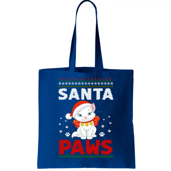 Santa Paws Cat Gift Tote Bag