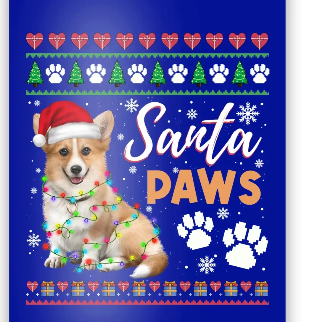 Santa Paws Christmas Dog Merry Christmas Funny Xmas Cute Gift Poster