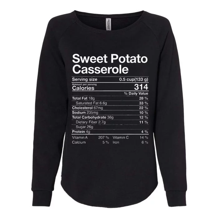 Sweet Potato Casserole Nutrition Facts Thanksgiving Gifts Womens California Wash Sweatshirt