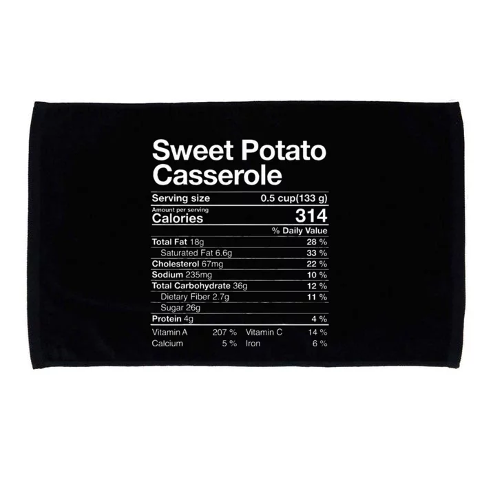 Sweet Potato Casserole Nutrition Facts Thanksgiving Gifts Microfiber Hand Towel