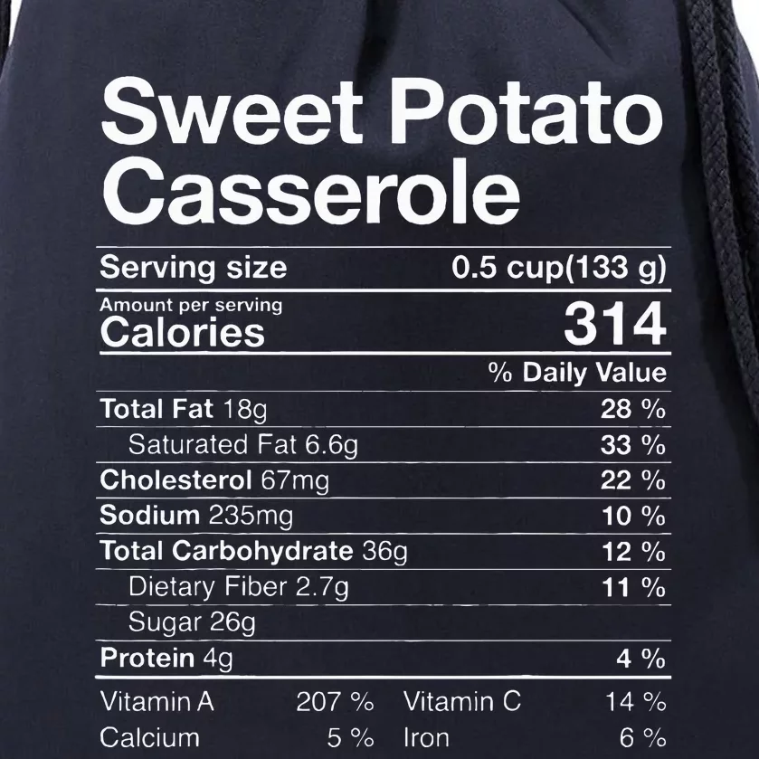 Sweet Potato Casserole Nutrition Facts Thanksgiving Gifts Drawstring Bag