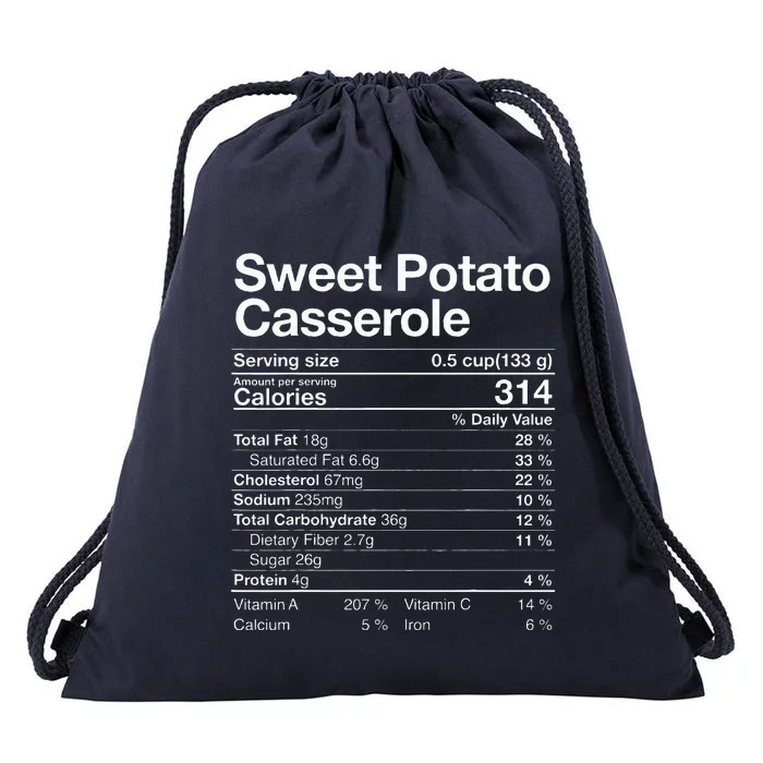 Sweet Potato Casserole Nutrition Facts Thanksgiving Gifts Drawstring Bag