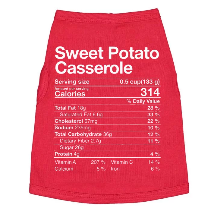 Sweet Potato Casserole Nutrition Facts Thanksgiving Gifts Doggie Tank