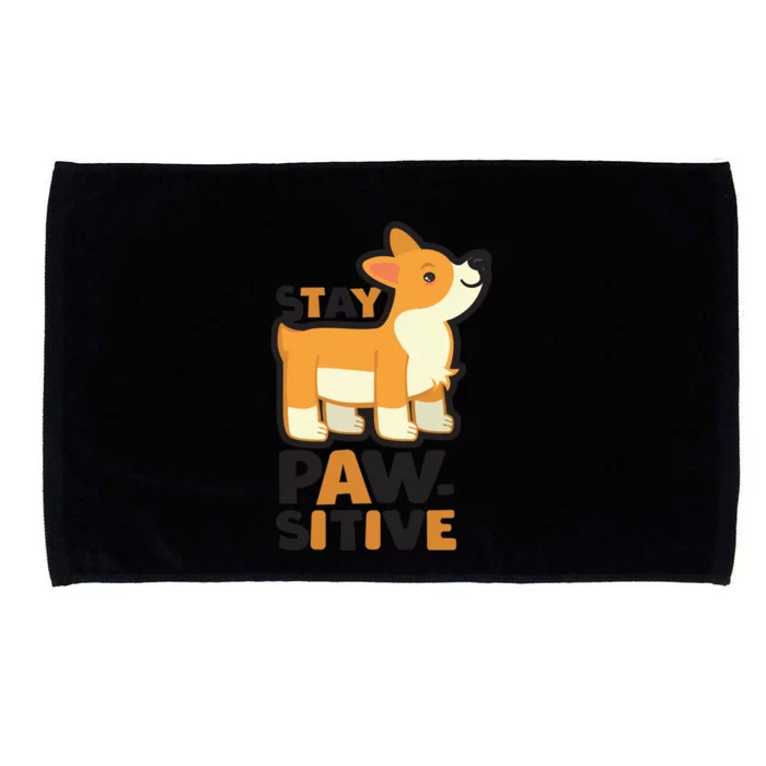 Stay Pawsitive Cool Gift Microfiber Hand Towel