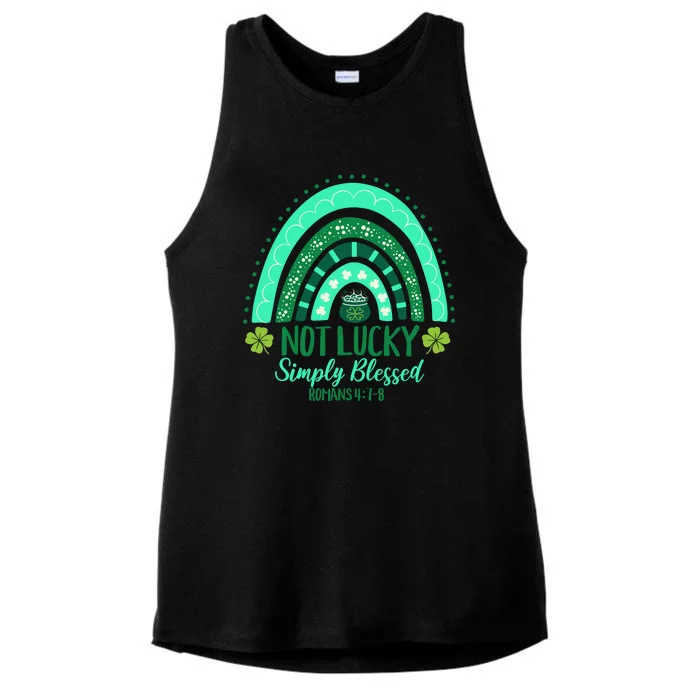 St. Patrick's Christian Simply Blessed Romans 4:78 Ladies Tri-Blend Wicking Tank