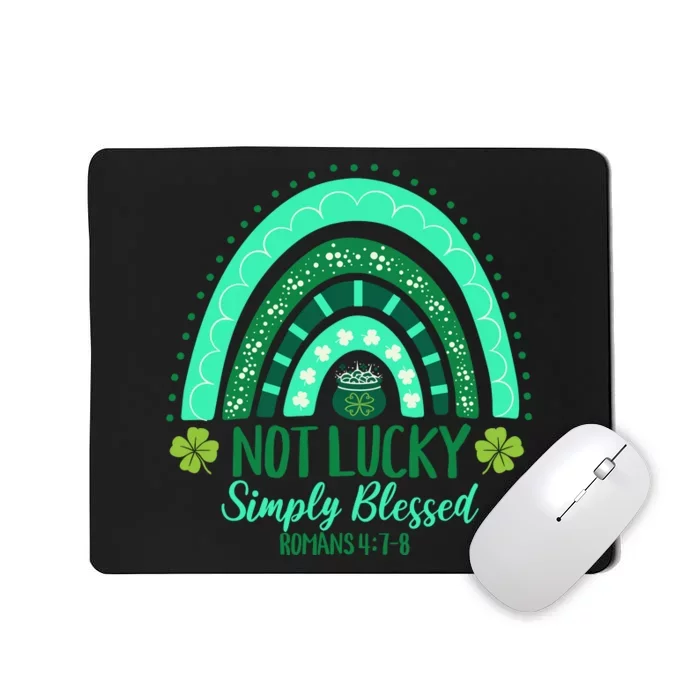 St. Patrick's Christian Simply Blessed Romans 4:78 Mousepad