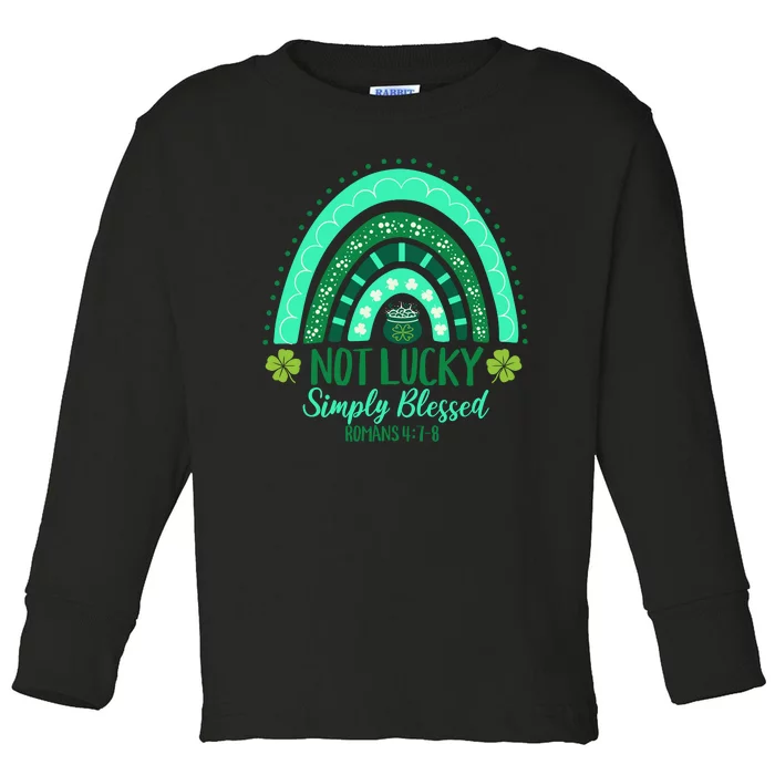 St. Patrick's Christian Simply Blessed Romans 4:78 Toddler Long Sleeve Shirt