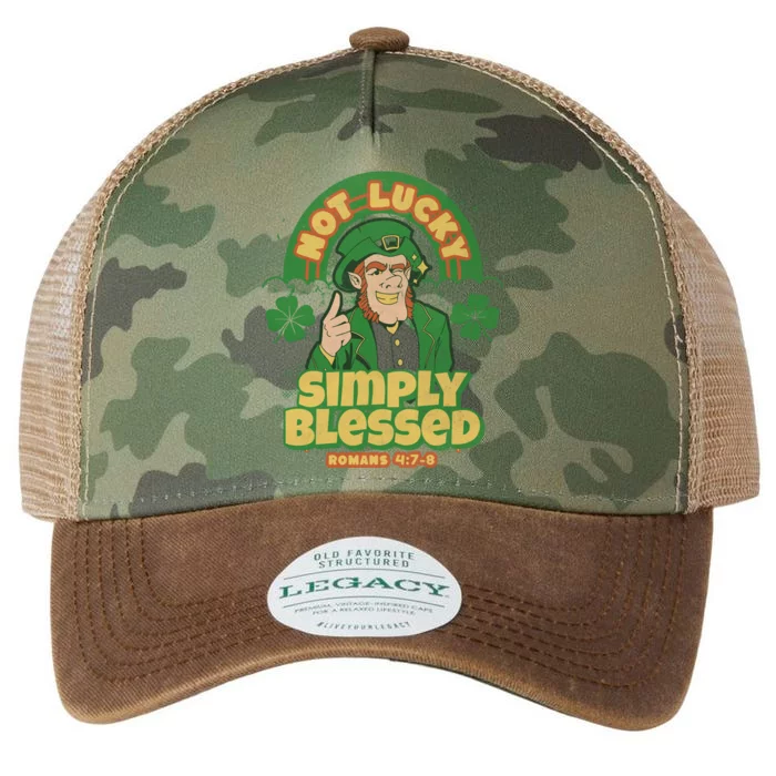 St. Patrick's Christian Simply Blessed Romans 4:78 Legacy Tie Dye Trucker Hat