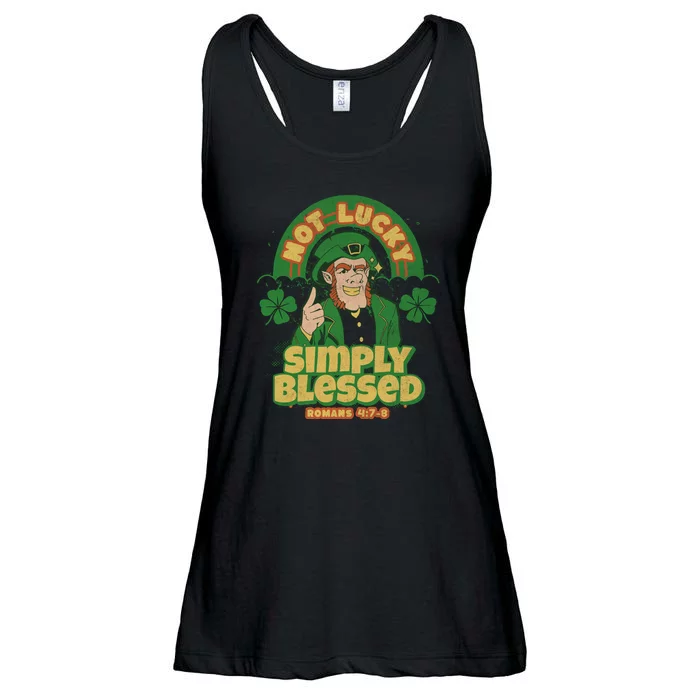 St. Patrick's Christian Simply Blessed Romans 4:78 Ladies Essential Flowy Tank