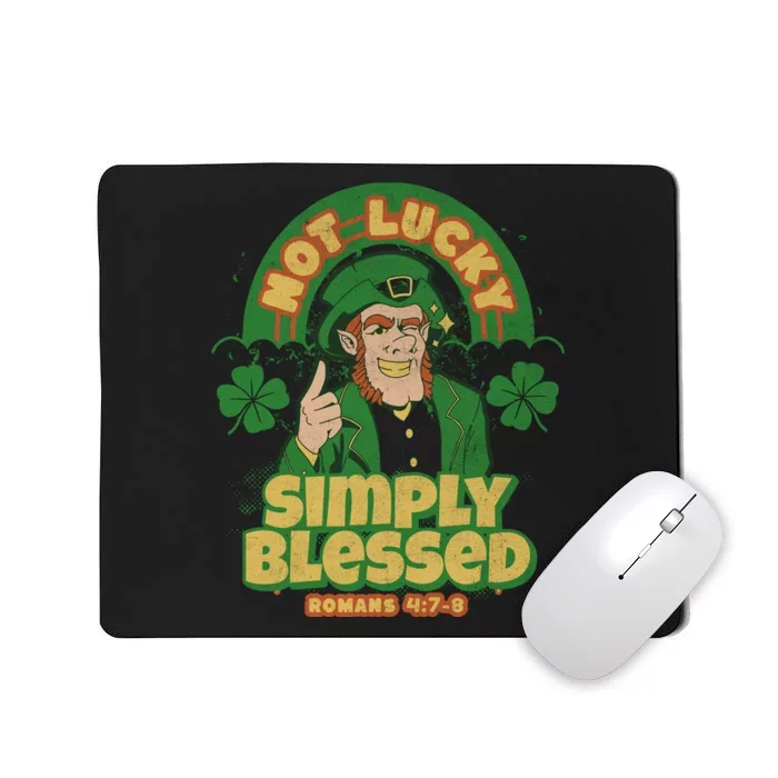 St. Patrick's Christian Simply Blessed Romans 4:78 Mousepad