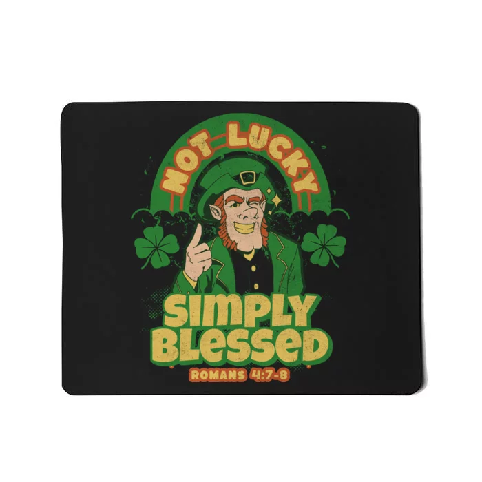 St. Patrick's Christian Simply Blessed Romans 4:78 Mousepad