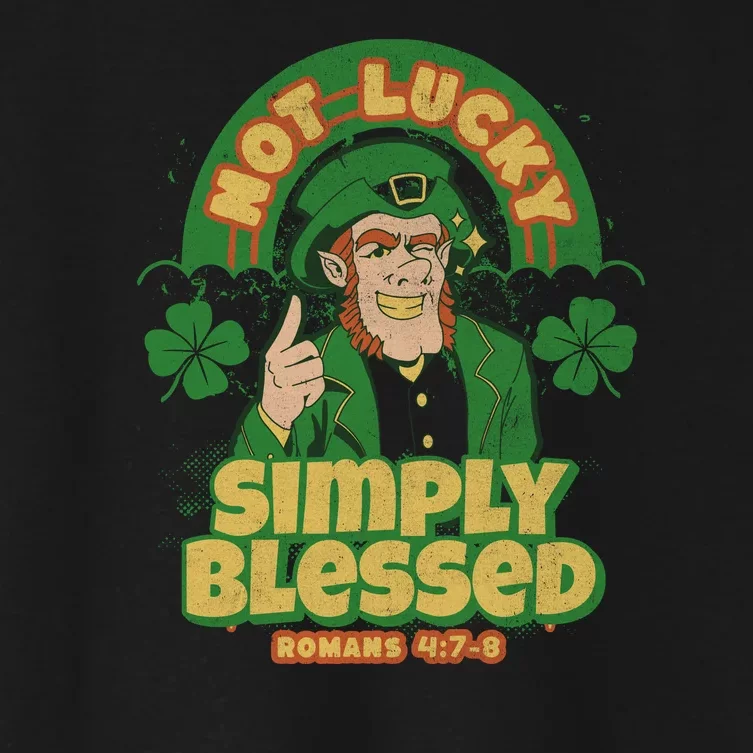 St. Patrick's Christian Simply Blessed Romans 4:78 Women's Crop Top Tee