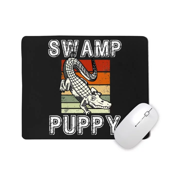 Swamp Puppy Cute Funny Sarcastic Alligator Crocodile Mousepad