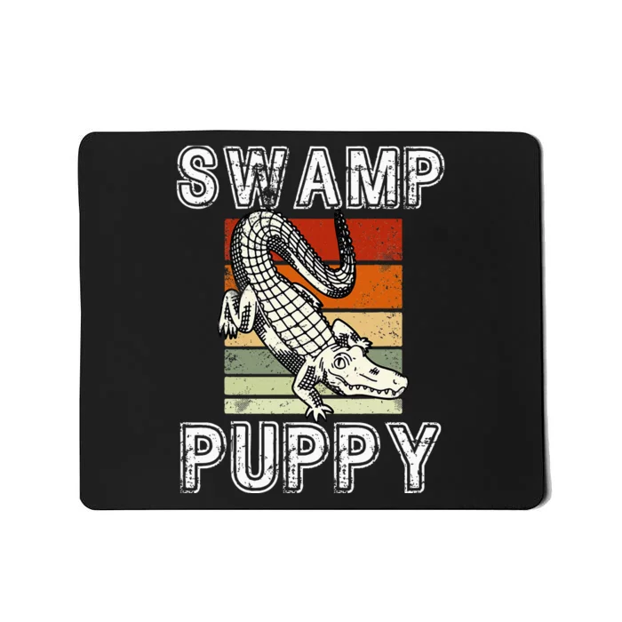 Swamp Puppy Cute Funny Sarcastic Alligator Crocodile Mousepad