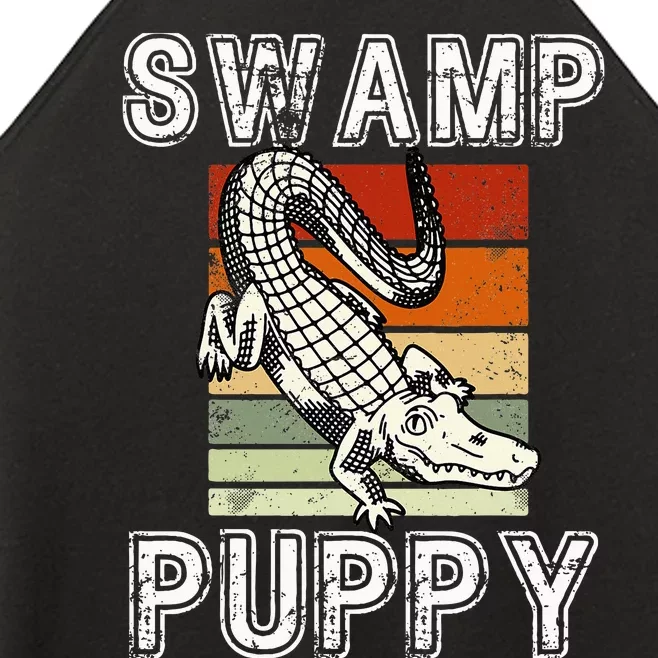 Swamp Puppy Cute Funny Sarcastic Alligator Crocodile Women’s Perfect Tri Rocker Tank